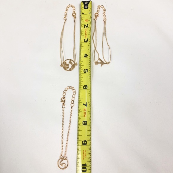 NEW wave earth airplane gold fashion bracelet - Picture 2 of 4